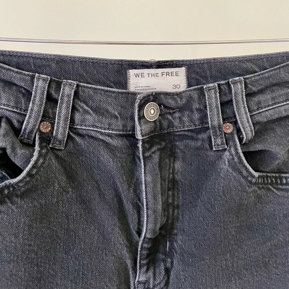 Free People We the Free Risk Taker Mid Rise Jeans in Black - 30 - Picture 6 of 7